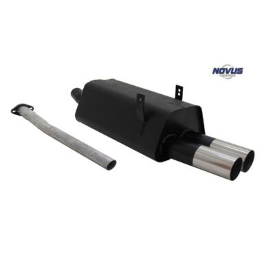 Novus N Stahl Sport Auspuff Endschalldämpfer 2x76 rund paßt für BMW E36 320 323