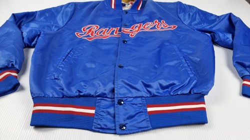 Vintage Texas Rangers MLB Baseball Jacket Shain Of Canada Blank Rare Size Large - Picture 4 of 12