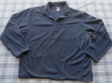 RBK Reebok Mens Black Fleece Pullover 1/4 Zip Long Sleeve Size XL Polyester