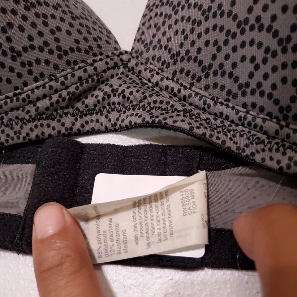 Sujetador Warners Mujer 36C Gris Escala Punto Ligeramente Forrado Inalámbrico Bralette Foto 3 de 4
