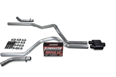 Chevy GMC 1500 15-18 2.5'' Dual Exhaust Kits Flowmaster Super 10 Corner Exit