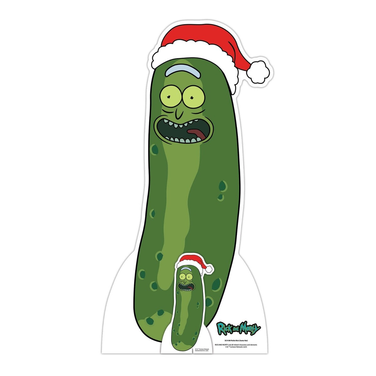 Christmas Pickle Rick Cardboard Cutout from Rick and Morty and