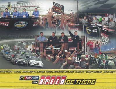 2010 NASCAR ON SPEED BE THERE NASCAR RACE DAY POSTCARD