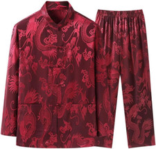 Kung Fu Uniform for Men Shirt Suit Chinese Traditional Tang Hanfu Martial Arts W