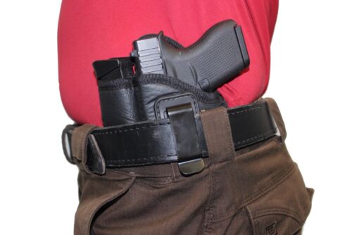 Laser/Light IWB Houston Eco Leather Holster with Magazine Pouch - Choose Model - Picture 20 of 34