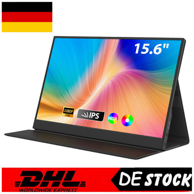 Portable Monitor 15,6 Zoll HDMI Eye CareTragbarer IPS Bildschirm FHD 1920x1080