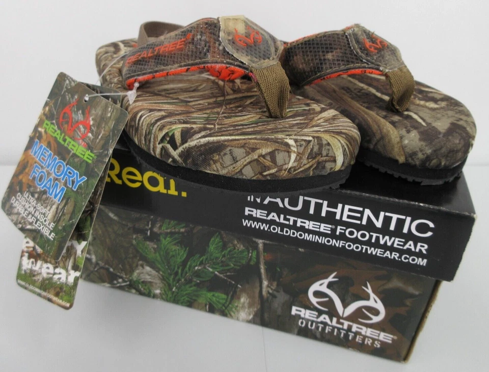 REALTREE OUTFITTERS SANDALS Toddler Boy Size 10 Memory Foam CAMOFLAGE New In Box - Image 3 of 4