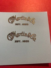 Vintage Martin Guitar Headstock Waterslide Metallic Decals Two per order
