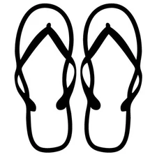 FLIP FLOP SUMMER SAND BEACH WINDOW CUSTOM FAMILY CAR VINYL DECAL STICKER (FF-07)