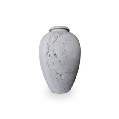 Table Vase In Natural Travertine H.35 Cm