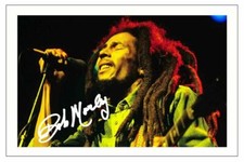 BOB MARLY AUTOGRAPH SIGNED PHOTO POSTER PRINT