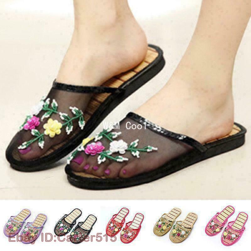 PANTOFOLA D’ORO Mocassini infradito donna LADY rete floreale ciabatte slip on mules