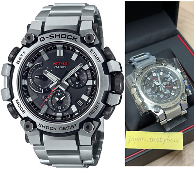 CASIO G-SHOCK MT-G MTG-B3000D-1AJF Silver Solar Atomic Bluetooth Watch Men JAPAN