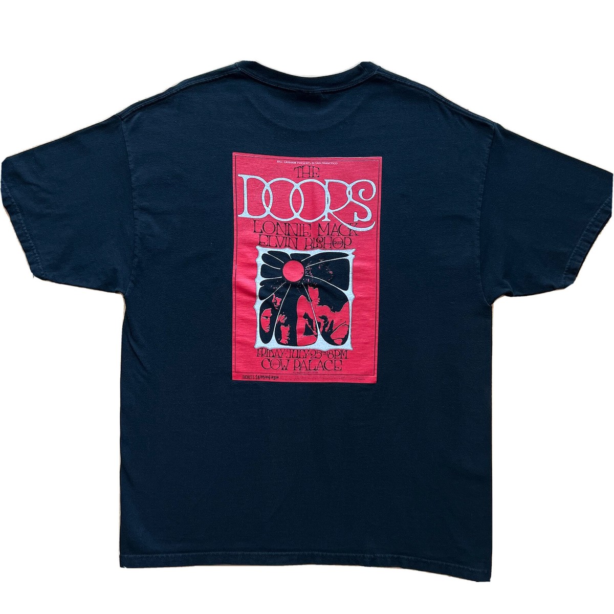 Vintage The Doors Cow Palace Shirt XL Black 90s Classic Rock Music