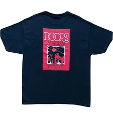 Vintage The Doors Cow Palace Shirt XL Black 90s Classic Rock Music San Francisco