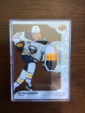 2019-20 Upper Deck Engrained Premium 3 CLR Patch Mahogany #81Victor Olofsson /35