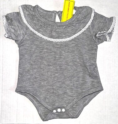 SHEIN creeper gray/white/ruffles size LARGE NEWBORN