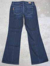Paige Laurel Canyon Bootcut Jeans Women Sz 27 Fit Blue Distressed w Stretch L29