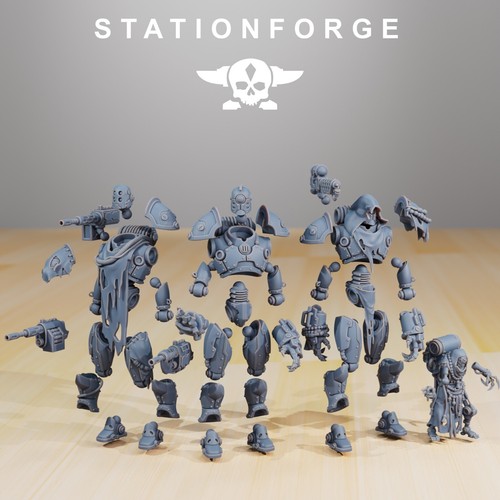 Wargames Compatible - Scavenger Mechanic Robot Droids, Mech Division (3 models) - Picture 5 of 5