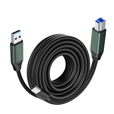 USB 3.0 Printer Cable A Male to B Male （15Ft/5M） Compatible with Scanner Prin...
