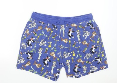 Warner Bros Herren blau Looney Tunes Cartoon Print Sweat Shorts XL