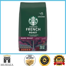 Starbucks French Roast Ground Coffee 28oz Dark Roast Bold Flavor Bag