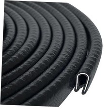 Rubber Edge Trim Black Fits 1/16 Edge, Flexible U 26Feet Black-Fits 1/16 Edge