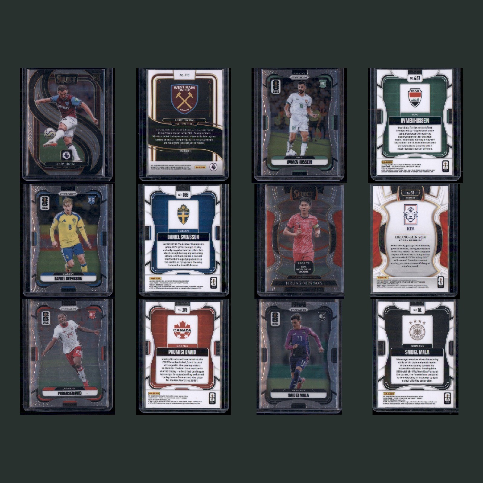 Soccer Card Lot 100 Cards Inserts Color Rookies Topps Prizm Show Ready Toploaded view 15