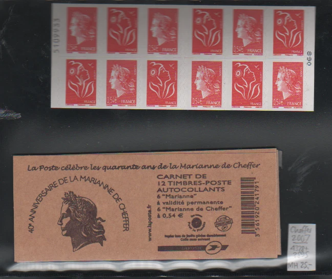 Frankreich Markenheftchen 3895 II (Marianne Lamouche  u Cheffer 2007) postfrisch - Bild 1 von 1