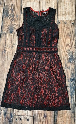 Disney Coco Dress Women's Size Small Black Red Lace Witchy Day of the Dead 