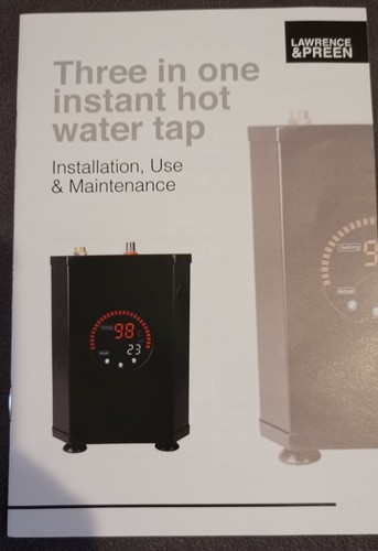 Lawrence & Preen Electric Instant Hot Water Appliance. 241445.. 1.5bar To 5.0bar