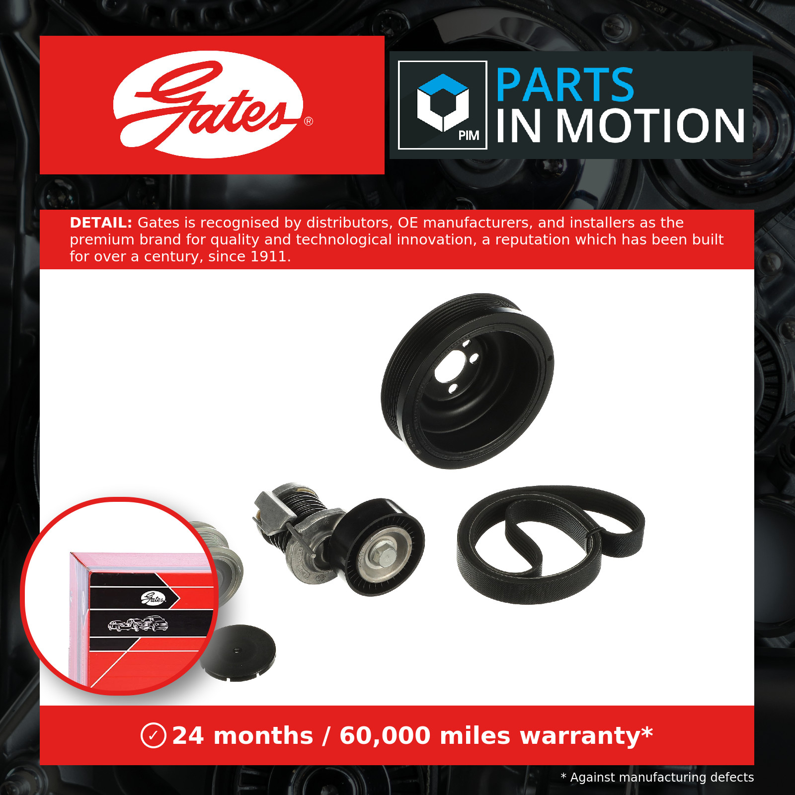 Drive Belt Kit fits VW PASSAT 1.6D 2.0D 08 to 14 Set Gates VOLKSWAGEN Quality - Image 27