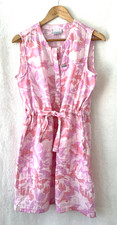 Columbia Women’s Dress Size Medium Sleeveless Pink Floral Pattern Tie Waist