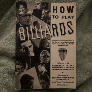 1934 Billiards Collectible Rare National Billiards Ass of America How To Play