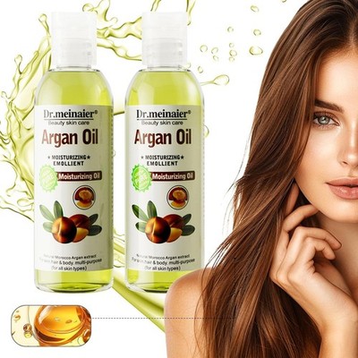 Argan Oil for Hair and Skin Moisturizer (Light 4oz) Cold Pressed Organic Argan H
