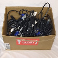 Mixed Monitor/AV Cable Lot VGA DVI HDMI DisplayPort USB Black