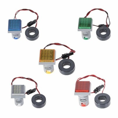 Digital LED AC Ammeter Voltmeter Hertz Signal Light Indicator Meter Testr *hh