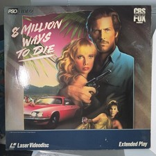 8 Million Ways to Die 1986 CBS/FOX Company Laserdisc LD Jeff Bridges VTG