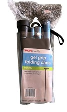 Brand New CVS Health Gel Grip Mobility Support Folding Cane - Blue