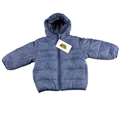 Super Mario Kids 2T Puffer Jacket Reversible Fleece Lined Hooded Warm Coat NWT