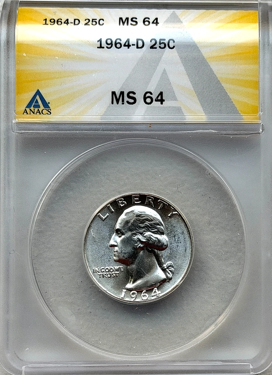 MS 64 Graded 1964 Washington Quarters (1932-1998) for sale | eBay