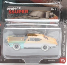 Johnny Lightning Project 1968 Chevy Chevelle SS 396 WHITE LIGHTNING 1:64 Car