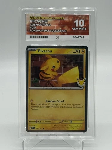 Pikachu ACE Gem Mint 10 Pokemon Day 2026 51/162 Temporal forces