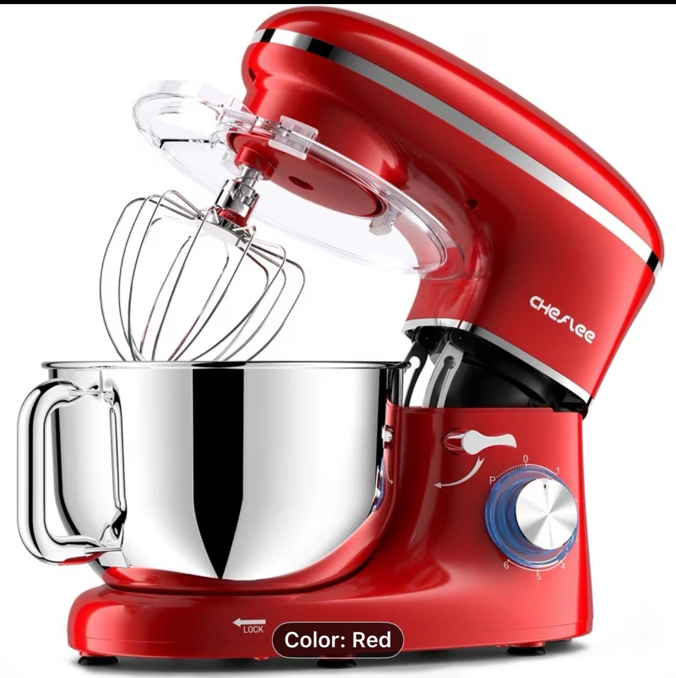 CHeflee Stand Mixer, 660W 6+P with 6.5QT Stainless Steel Bowl | Includes Doug
Opens in a new window 