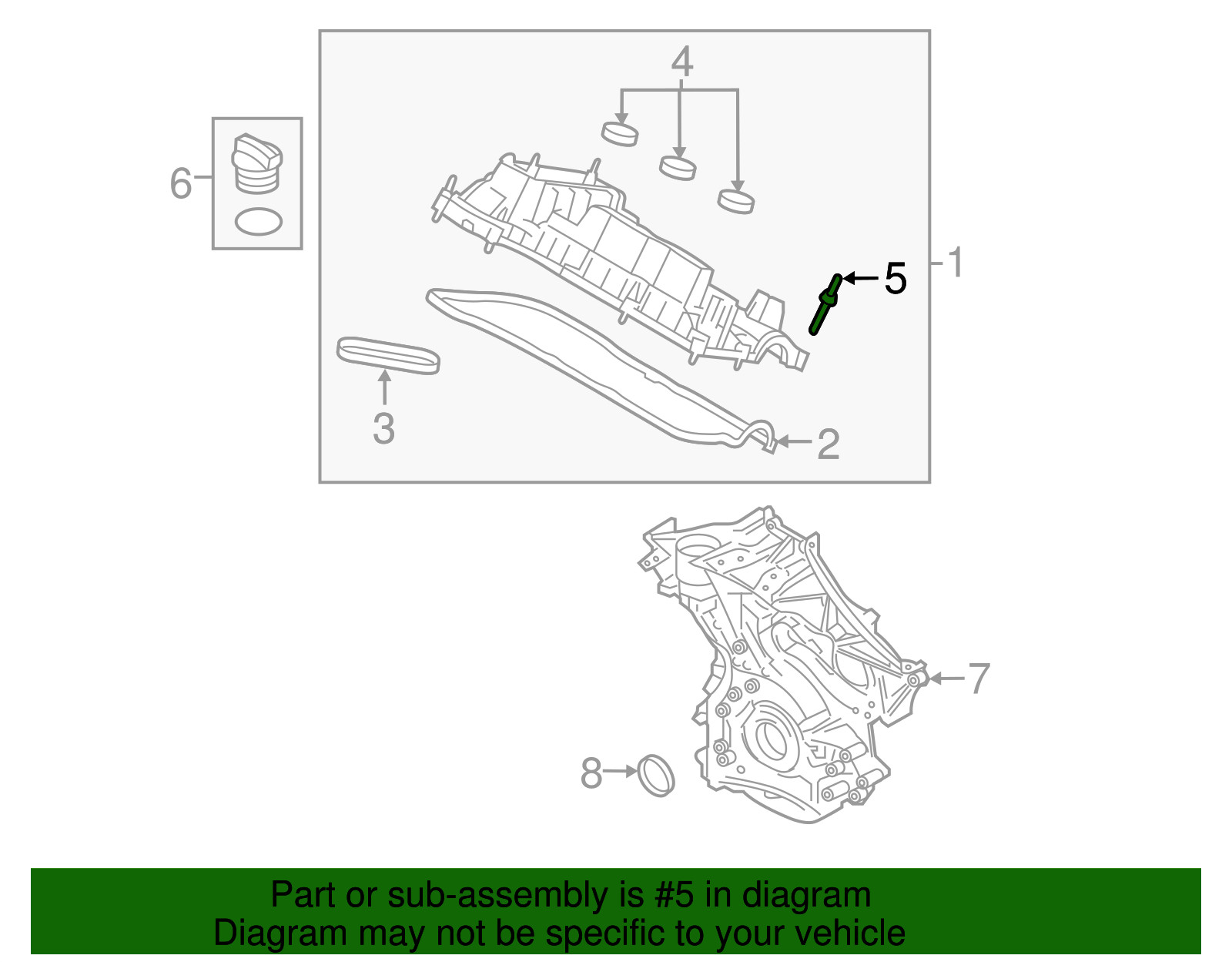 Genuine Ford Engine Valve Cover Grommet HL3Z00812B