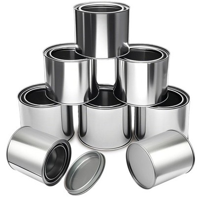 8 Pcs 1/2 Pint Size Empty Metal Paint Cans, 1 Cup Paint Storage Containers wi...