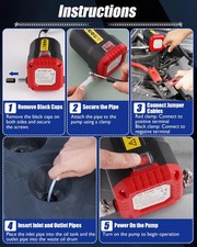 12v Electric Oil Extractor Pump For Engine Oil Fluid Transfer 80w W Auto Over 12v Electric Oil Extractor Pump For Engine Oil Fluid Transfer 80w W Auto Over
