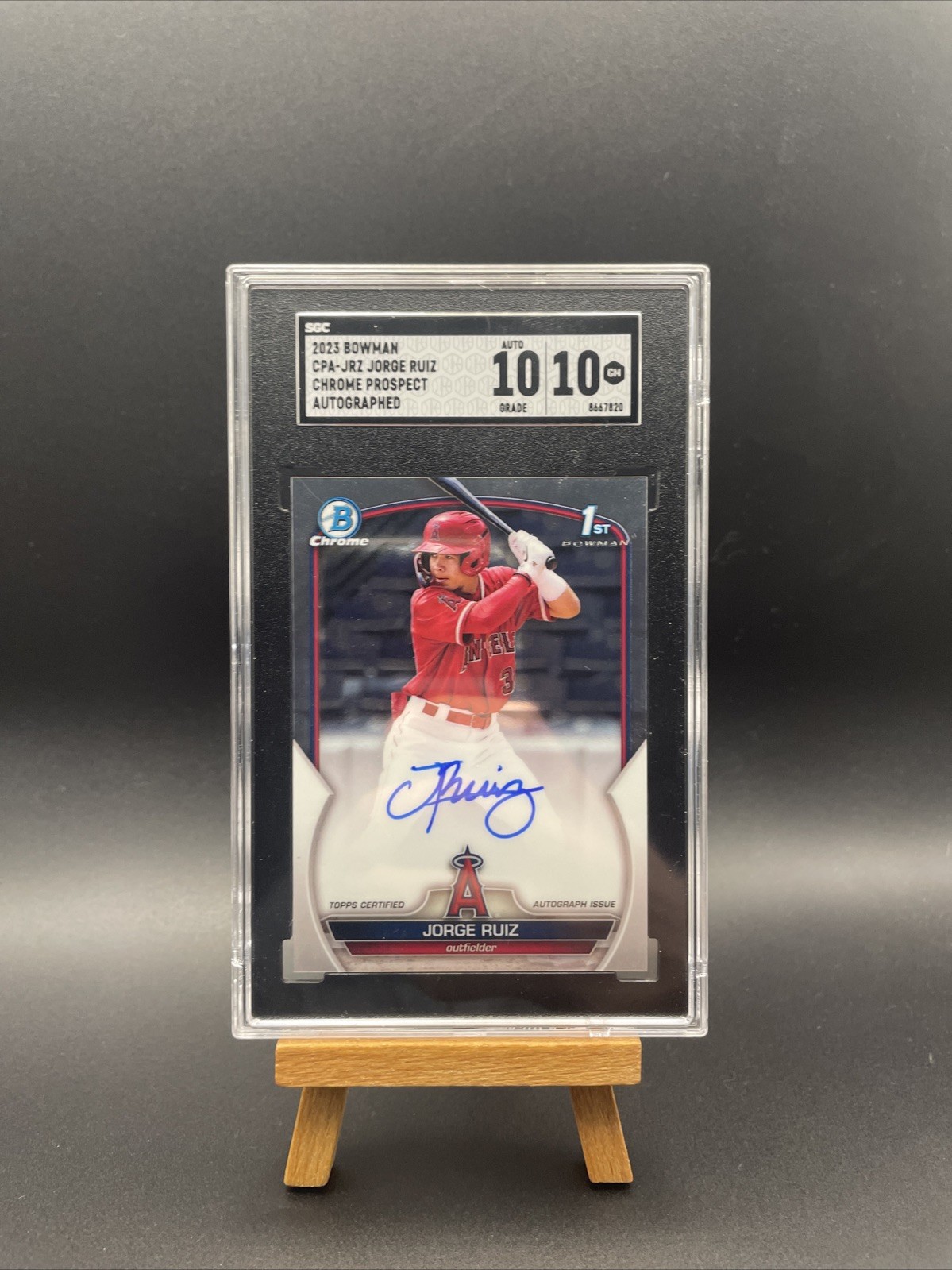 2023 Bowman Chrome Prospect Autographs Jorge Ruiz #CPA-JRZ SGC 10 Gem Mint