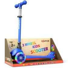 Blue Mini 3 Wheel Scooter for Kids   Lean-to-Steer with LED Light-Up Wheels, ...