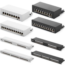 Patchpanel Cat6 Cat6a 8/12/16/24-Port RJ45 ge...